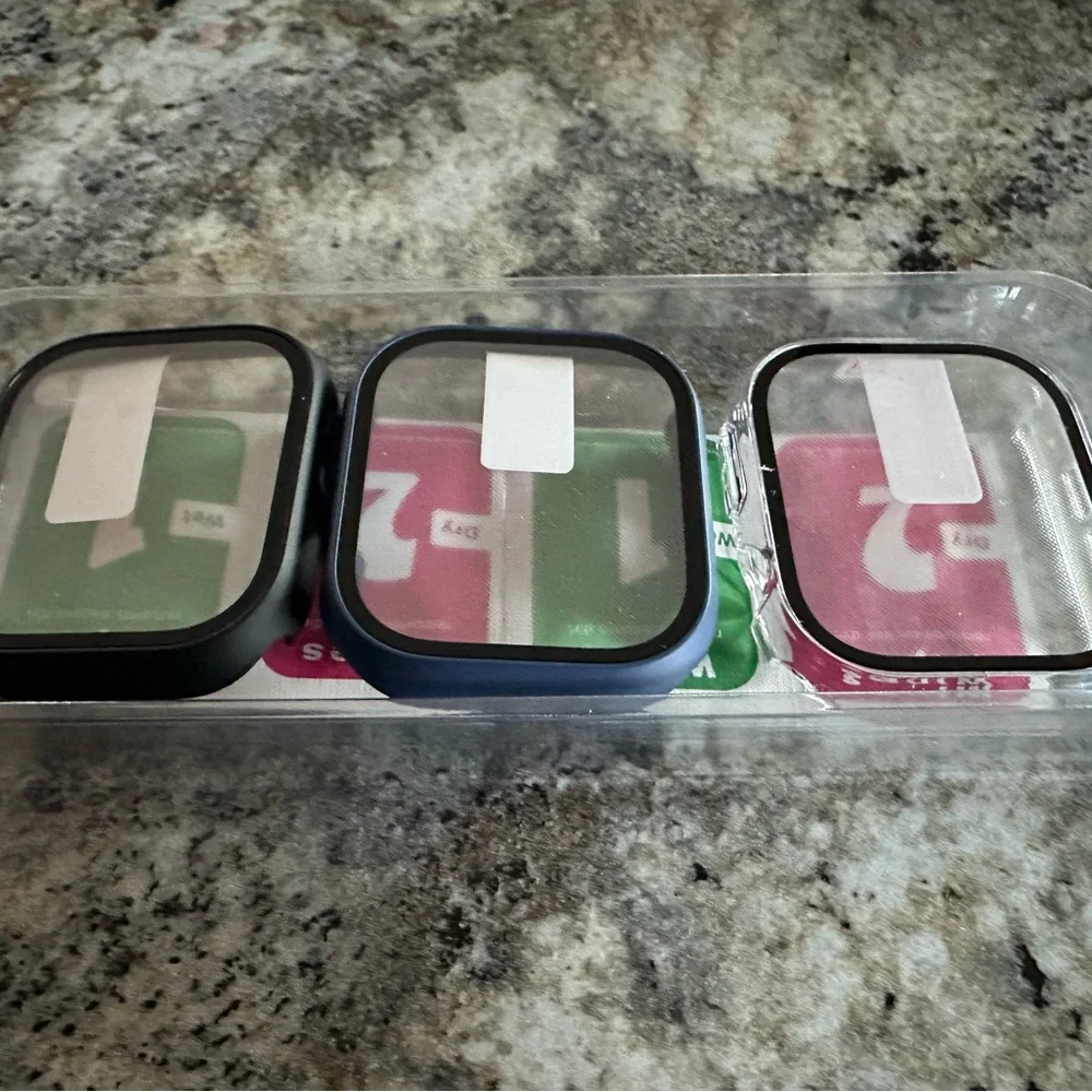 3-Pack Apple Watch Case with Screen Protector 46mm 10/11 Series